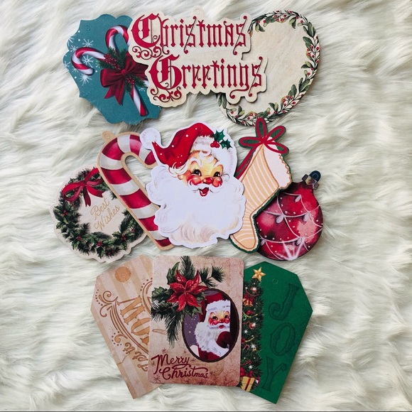 Classic Vintage Christmas Ephemera Tags 11 pc - Picture 2 of 16